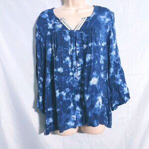Wrangler Blue Tie Dye Top Size L